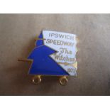 SPEEDWAY - IPSWICH 1977 GILT BADGE