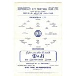 1963/64 BIRMINGHAM CITY V DRUMCONDRA (IRELAND) PRACTICE MATCH