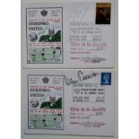 HEREFORD UNITED - 2 AUTOGRAPHED LIMITED EDITION POSTAL COVERS