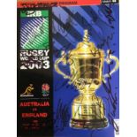 2003 RUGBY WORLD CUP FINAL AUSTRALIA V ENGLAND AUTOGRAPHED BY 30