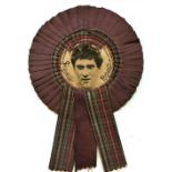 JIM BAXTER VINTAGE SCOTLAND ROSETTE RANGERS SUNDERLAND FOREST RAITH