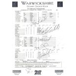 CRICKET - 2002 WARWICKSHIRE V SOMERSET MULTI SIGNED