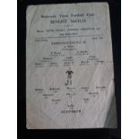 1951-52 BEDWORTH TOWN V REPRESENTATIVE XI