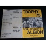 1975 BURTON ALBION TROPHY SEMI-FINALISTS - AUTOGRAPHED BY 22+