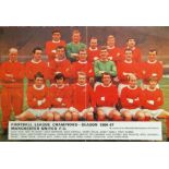 MANCHESTER UNITED 1966-67 TEAM MAGAZINE PHOTO AUTOGRAPHED BY G.BEST, SADLER & CRERAND