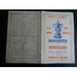 1955 MANCHESTER CITY v SUNDERLAND FA CUP PIRATE PROGRAMME