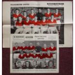 MANCHESTER UNITED - 1957 PRE & POST MUNICH TEAM POSTERS BY THE MANCHESTER EVENING NEWS