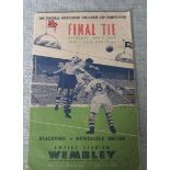 FA CUP FINAL PROGRAMME 1951 BLACKPOOL V NEWCASTLE