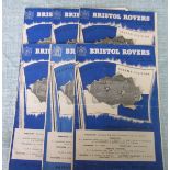 BRISTOL ROVERS PROGRAMMES 1955-56 SEASON