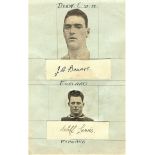 1931/32 DERBY AUTOGRAPHS JACK BOWERS ENGLAND WILF LEWIS WALES BOTH INTERNATIONALS