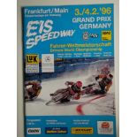 SPEEDWAY - 1996 ICE WORLD CHAMPIONSHIP GRAN PRIX IN GERMANY PROGRAMME + TICKET