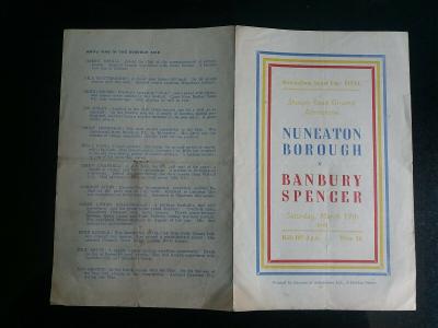 1948-49 NUNEATON v BANBURY SPENCER - BIRMINGHAM SENIOR CUP FINAL AT ATHERSTONE