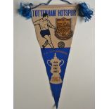 TOTTENHAM - 1967 FA CUP WINNERS VINTAGE PENNANT