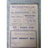 BURY V TRANMERE ROVERS 1944-45