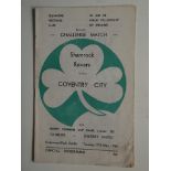 1966 SHAMROCK ROVERS V COVENTRY CITY - FRIENDLY