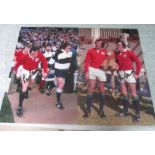 RUGBY PHIL BENNETT WALES SIGNED PHOTOS x 2