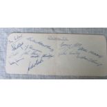 RANGERS 1948-50 AUTOGRAPH PAGE