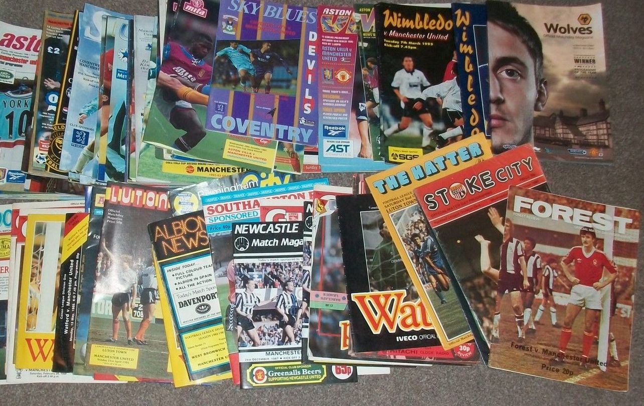 MANCHESTER UNITED - COLLECTION OF AWAY PROGRAMMES X 80+