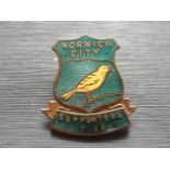 NORWICH CITY - VINTAGE SUPPORTERS CLUB BADGE