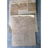 LEEDS UNITED AUTOGRAPHS 1946-47 SEASON AND NEWSPAPER REPORTS