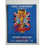 1966 WORLD CUP FINAL - ORIGINAL ENGLAND V WEST GERMANY PROGRAMME