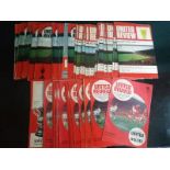 MANCHESTER UNITED HOME PROGRAMMES ALL 1960'S X 50