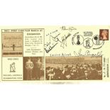 CRICKET - ENGLAND V AUSTRALIA @ EDGBASTON WARWICKSHIRE HAND SIGNED L/E FDC