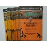 WOLVES COLLECTION OF HOME PROGRAMMES 1957-58 TO 1964-65 x 46