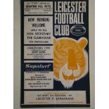 RUGBY UNION - 1969 LEICESTER V BARBARIANS PROGRAMME & TICKET