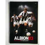 WEST BROMWICH ALBION - 2003 OFFICIAL CLUB STICKER ALBUM WITH MANY AUTOGRAPHS
