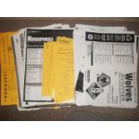 COLLECTION OF WOLVES HOME RESERVE TEAM PROGRAMMES X 150+