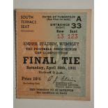 1951 FA CUP FINAL BLACKPOOL V NEWCASTLE TICKET