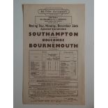 1949 BOURNEMOUTH V READING BRITISH RAIL HANDBILL