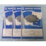 BRISTOL ROVERS PROGRAMMES 1953-54 SEASON X 3