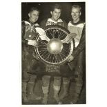 SPEEDWAY - 1958 WORLD FINAL 123 ORIGINAL PHOTO BRIGGS FUNDIN LAWSON