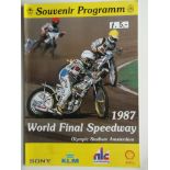 SPEEDWAY - 1987 WORLD CHAMPIONSHIP FINAL IN HOLLAND PROGRAMME + TICKET