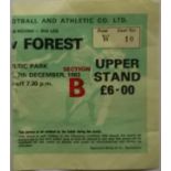 1983 CELTIC V NOTTINGHAM FOREST UEFA CUP TICKET - VERY LARGE !!!