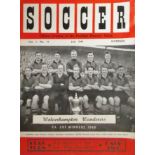 SOCCER MAGAZINE 1949 - WOLVES FA CUP WINNERS, PORTSMOUTH, ROCHDALE ETC