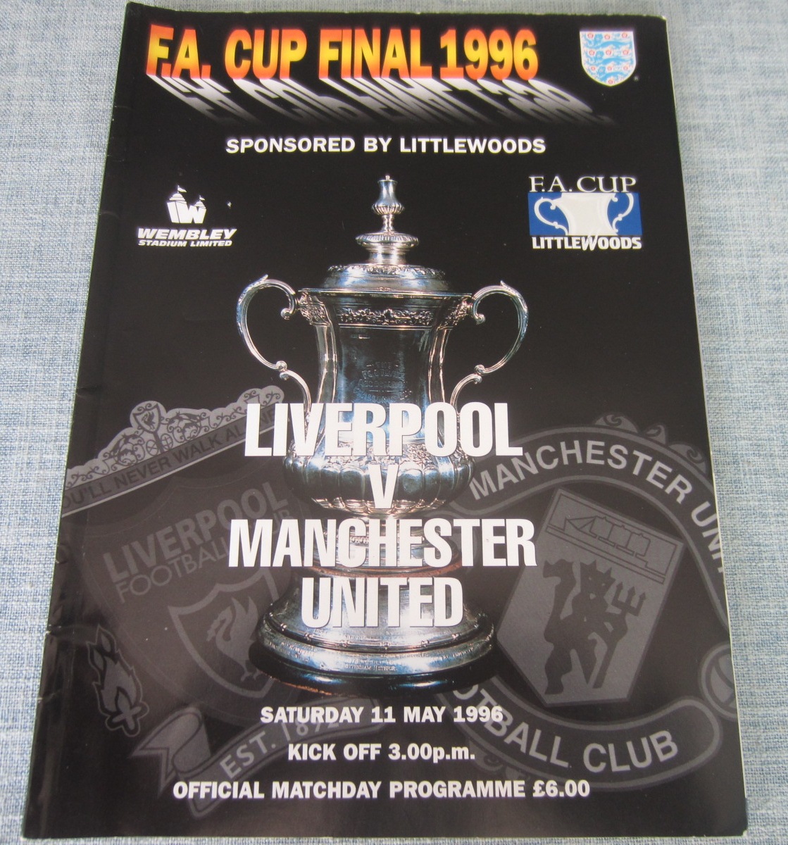 MANCHESTER UNITED V LIVERPOOL FA CUP FINAL 1996
