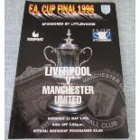 MANCHESTER UNITED V LIVERPOOL FA CUP FINAL 1996