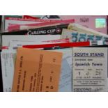 COLLECTION OF FOOTBALL MATCH TICKETS - 1960'S ONWARDS X 98