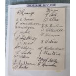1938 CHESTERFIELD AUTOGRAPH PAGE - MANCHESTER UNITED CONNECTION