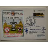 1976 FA CUP FINAL MANCHESTER UTD V SOUTHAMPTON POSTAL COVER SIGNED BY LAWRIE McMENEMY