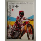 SPEEDWAY - 1991 WORLD CHAMPIONSHIP FINAL IN SWEDEN PROGRAMME + TICKET