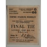 1948 FA CUP FINAL BLACKPOOL V MANCHESTER UNITED TICKET