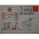 ARSENAL 1970-71 DOUBLE WINNERS POSTAL COVER SIGNED BY BOB WILSON