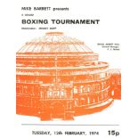 BOXING - 1974 CONTEH V STEVENS PROGRAMME