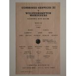 1945 COMBINED SERVICES XI V WOLVES PLAYED IN GERMANY