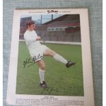 HAND SIGNED TYPHOO TEA CARD JOHN GILES - LEEDS & IRELAND