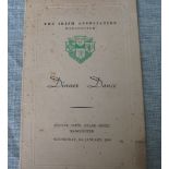 MANCHESTER UNITED / IRELAND MATT BUSBY,FRANK O'FARRELL & PAT CRERAND SIGNED DINNER MENU 1969